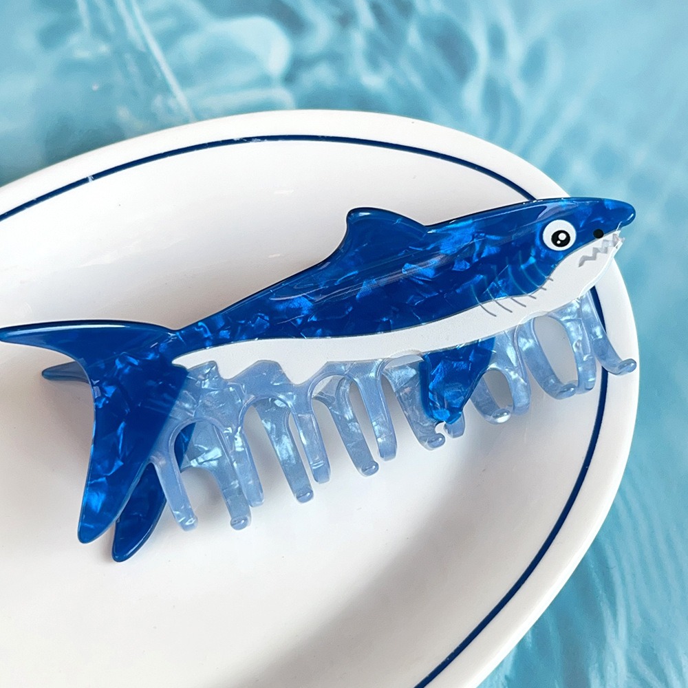Korean Lifestyle & Kids Boutique - Haarspange Meeres-Tier-Haarklammer Goldfisch PVC Meereslebewesen Fisch-Haarspange